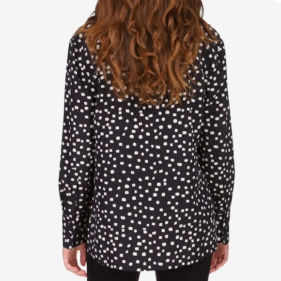 Sanctuary | Black & White Print Button Down Long Sleeve Shirt Sz M - Picture 4 of 10